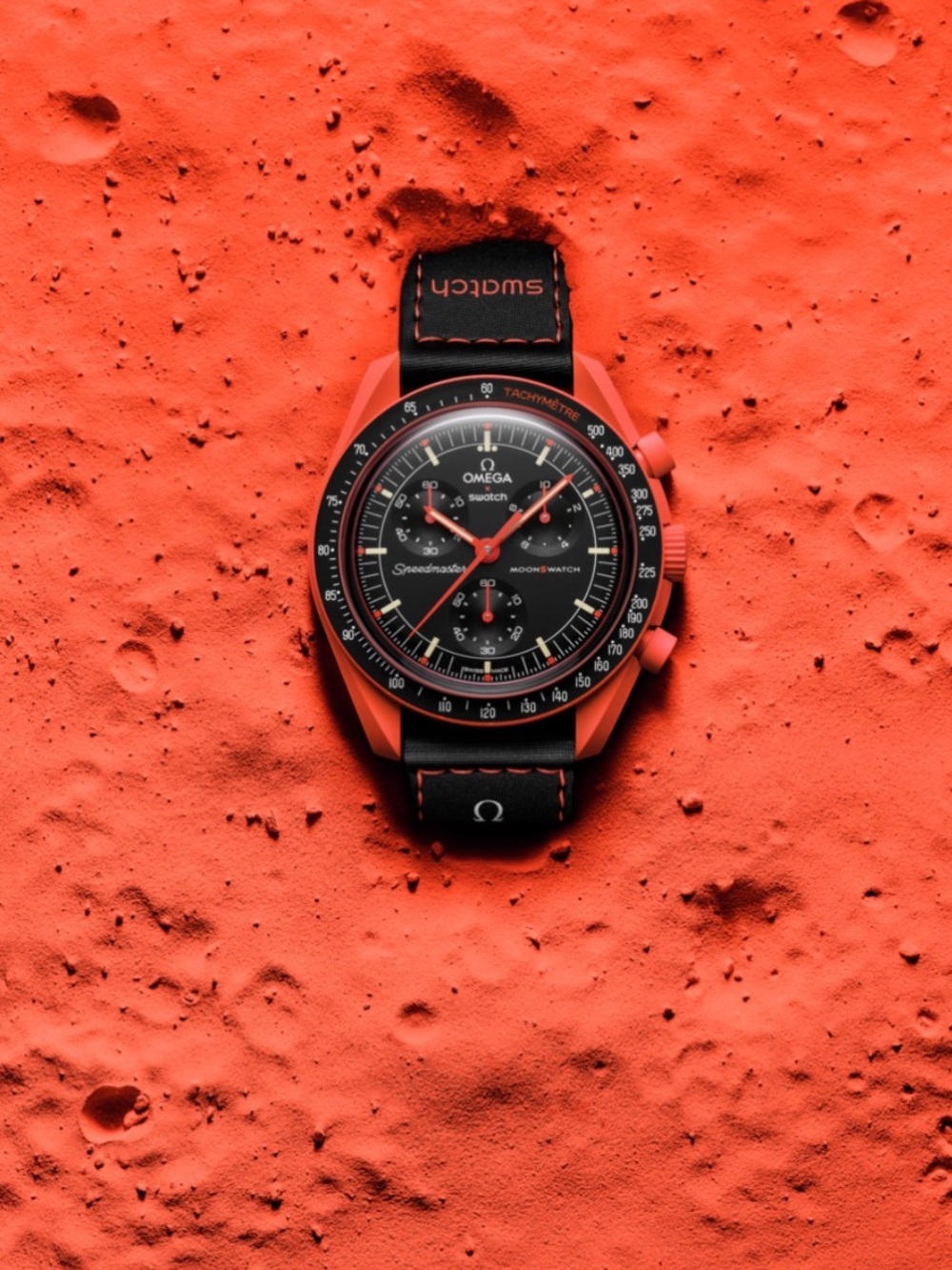 Omega x Swatch MoonSwatch Mission on Earth Lava Bioceramic Watch SO33O100 - Picture 2 of 12